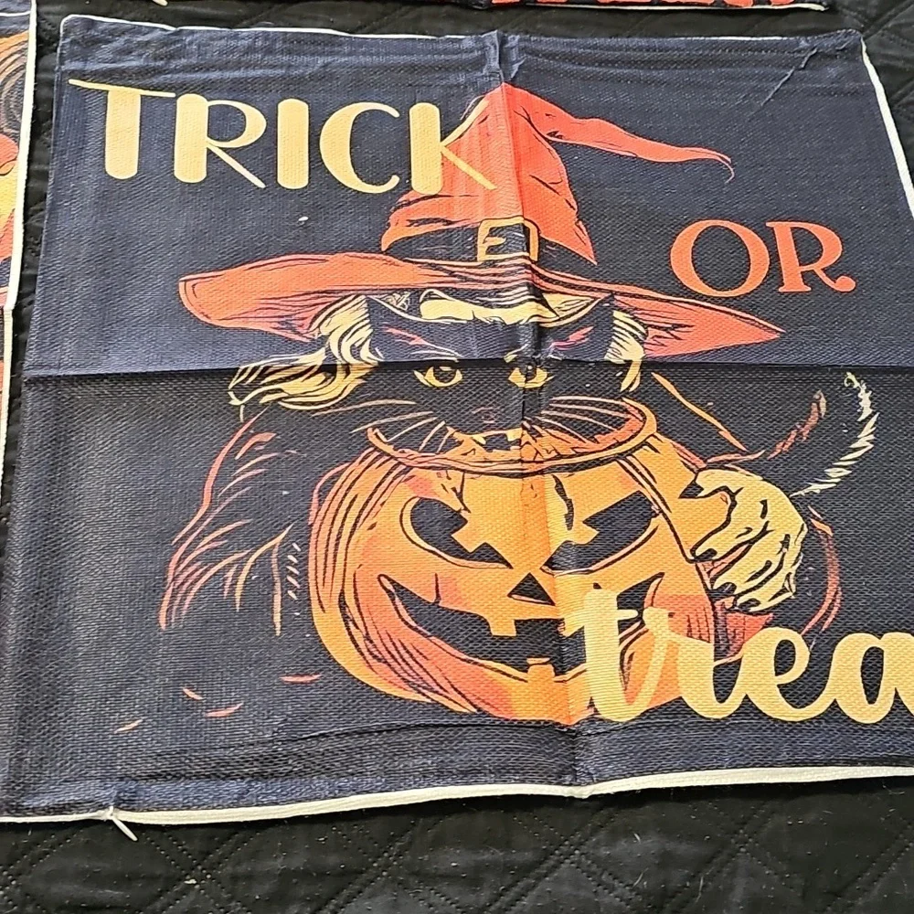 Nwt Halloween Themed Pillow Covers 18x18